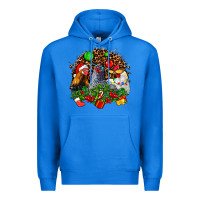 True Royal Christmas party and chickens Premium Hoodie - AdoDesignShop