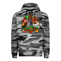 Slate Camo Christmas party and chickens Premium Hoodie - AdoDesignShop