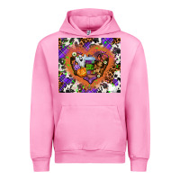 Fuchsia Pink halloween heart Urban Hoodie - AdoDesignShop