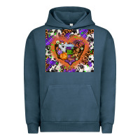 Pigment Midnight Navy halloween heart Urban Hoodie - AdoDesignShop