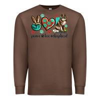 Chestnut peace love australian shepherd Premium Sweatshirt - texasbilliewilder