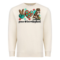 Sandshell peace love australian shepherd Premium Sweatshirt - texasbilliewilder