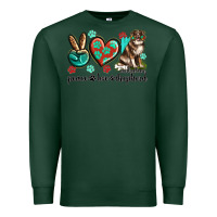 Sports Green peace love australian shepherd Premium Sweatshirt - texasbilliewilder