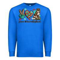 True Royal peace love australian shepherd Premium Sweatshirt - texasbilliewilder