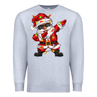Heather Grey afro dabbing santa Premium Sweatshirt - Zillion Design Studio