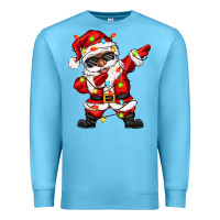 Ocean Blue afro dabbing santa Premium Sweatshirt - Zillion Design Studio