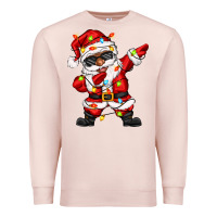 Pale Pink afro dabbing santa Premium Sweatshirt - Zillion Design Studio