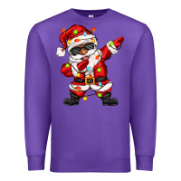 Purple afro dabbing santa Premium Sweatshirt - Zillion Design Studio