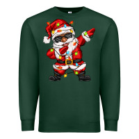 Sports Green afro dabbing santa Premium Sweatshirt - Zillion Design Studio
