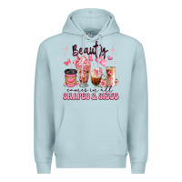 Blue Mist beauty comes in all shapes and sizes coffee cups Premium Hoodie - JahusDesignShop