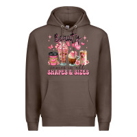 Coffee beauty comes in all shapes and sizes coffee cups Premium Hoodie - JahusDesignShop