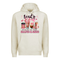 Oatmeal Heather beauty comes in all shapes and sizes coffee cups Premium Hoodie - JahusDesignShop