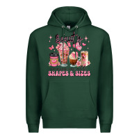 Sports Green beauty comes in all shapes and sizes coffee cups Premium Hoodie - JahusDesignShop