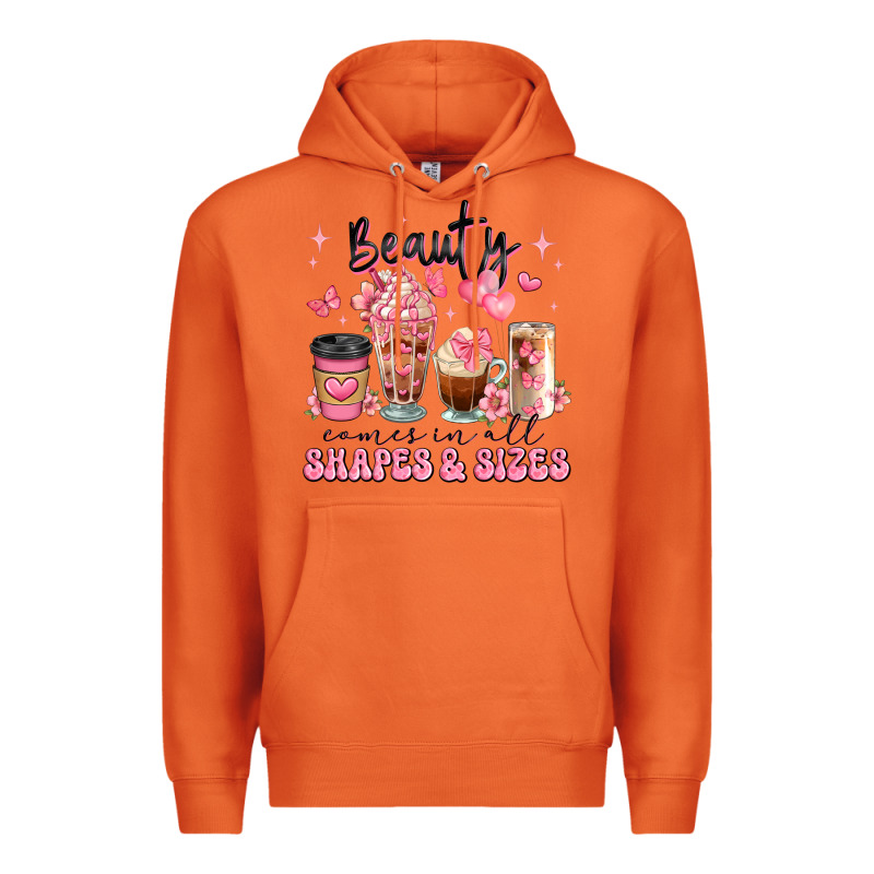 Beauty Comes In All Shapes And Sizes Coffee Cups Premium Hoodie by JahusDesignShop | Teevron