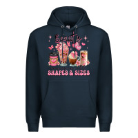 Navy beauty comes in all shapes and sizes coffee cups Premium Hoodie - JahusDesignShop