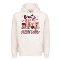 Pale Pink beauty comes in all shapes and sizes coffee cups Premium Hoodie - JahusDesignShop