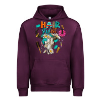 Mauve Wine bullskull hairstlist Urban Hoodie - AdoDesignShop