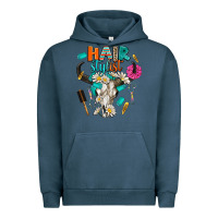 Pigment Midnight Navy bullskull hairstlist Urban Hoodie - AdoDesignShop