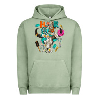 Pigment Oil Green bullskull hairstlist Urban Hoodie - AdoDesignShop