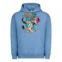 Pigment Pebble Blue bullskull hairstlist Urban Hoodie - AdoDesignShop