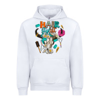 White bullskull hairstlist Urban Hoodie - AdoDesignShop
