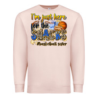 Pale Pink im just here for the snacks basketball sister Premium Sweatshirt - Zillion Design Studio
