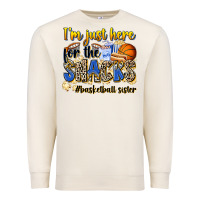 Sandshell im just here for the snacks basketball sister Premium Sweatshirt - Zillion Design Studio