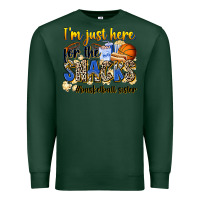 Sports Green im just here for the snacks basketball sister Premium Sweatshirt - Zillion Design Studio