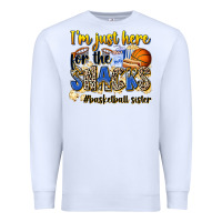 White im just here for the snacks basketball sister Premium Sweatshirt - Zillion Design Studio