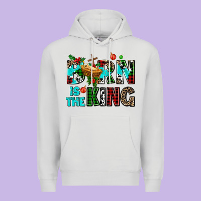Born Is The King Premium Hoodie Designed By Adodesignshop
