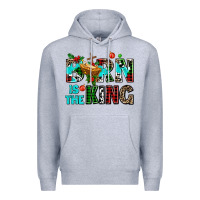 Heather Grey born is the king Premium Hoodie - AdoDesignShop
