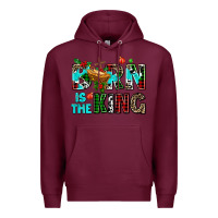 Burgundy born is the king Premium Hoodie - AdoDesignShop