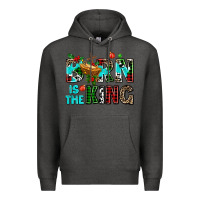 Charcoal Heather born is the king Premium Hoodie - AdoDesignShop