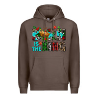 Coffee born is the king Premium Hoodie - AdoDesignShop