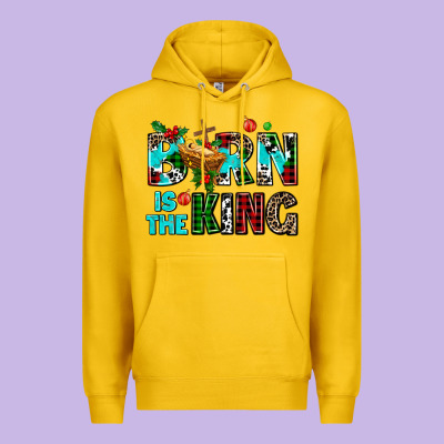 Born Is The King Premium Hoodie Designed By Adodesignshop