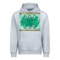 Heather Grey green glitter Urban Hoodie - JahusDesignShop