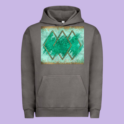 Green Glitter Urban Hoodie Designed By Jahusdesignshop