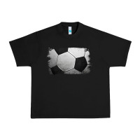 Black Soccer Ball Brushstroke Urban Heavy Tee - RanaPortraitStore
