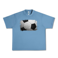Pebble Blue Soccer Ball Brushstroke Urban Heavy Tee - RanaPortraitStore