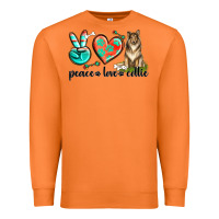 Carrot peace love collie Premium Sweatshirt - texasbilliewilder
