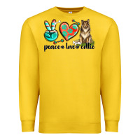Lemon peace love collie Premium Sweatshirt - texasbilliewilder