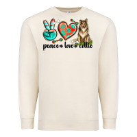 Sandshell peace love collie Premium Sweatshirt - texasbilliewilder