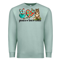 Seafoam peace love collie Premium Sweatshirt - texasbilliewilder