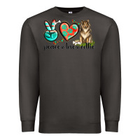 Smoke peace love collie Premium Sweatshirt - texasbilliewilder