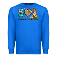 True Royal peace love collie Premium Sweatshirt - texasbilliewilder