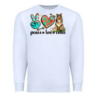 Peace Love Collie Premium Sweatshirt | Teevron