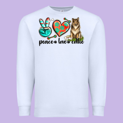 Premium Sweatshirt peace love collie
