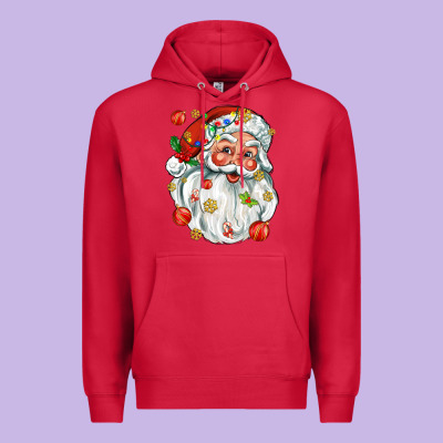 Santa With Little Christmas Premium Hoodie Designed By Adodesignshop