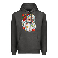 Charcoal Heather santa with little christmas Premium Hoodie - AdoDesignShop