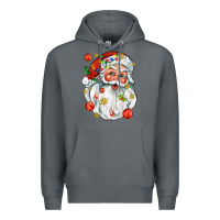 Rock santa with little christmas Premium Hoodie - AdoDesignShop
